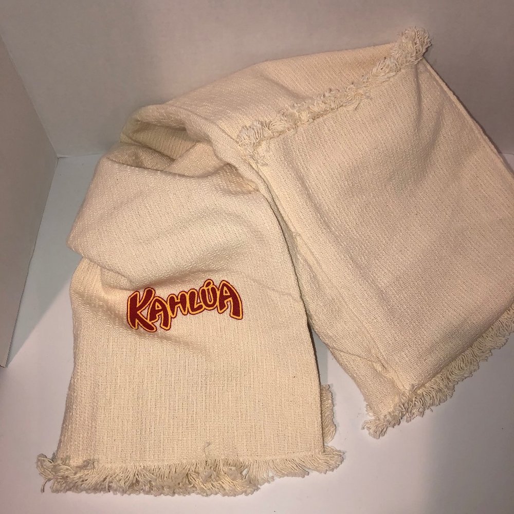 KAHLUA Liquor Textured Cotton Bar Towel Blanket with Pocket Fringe New
